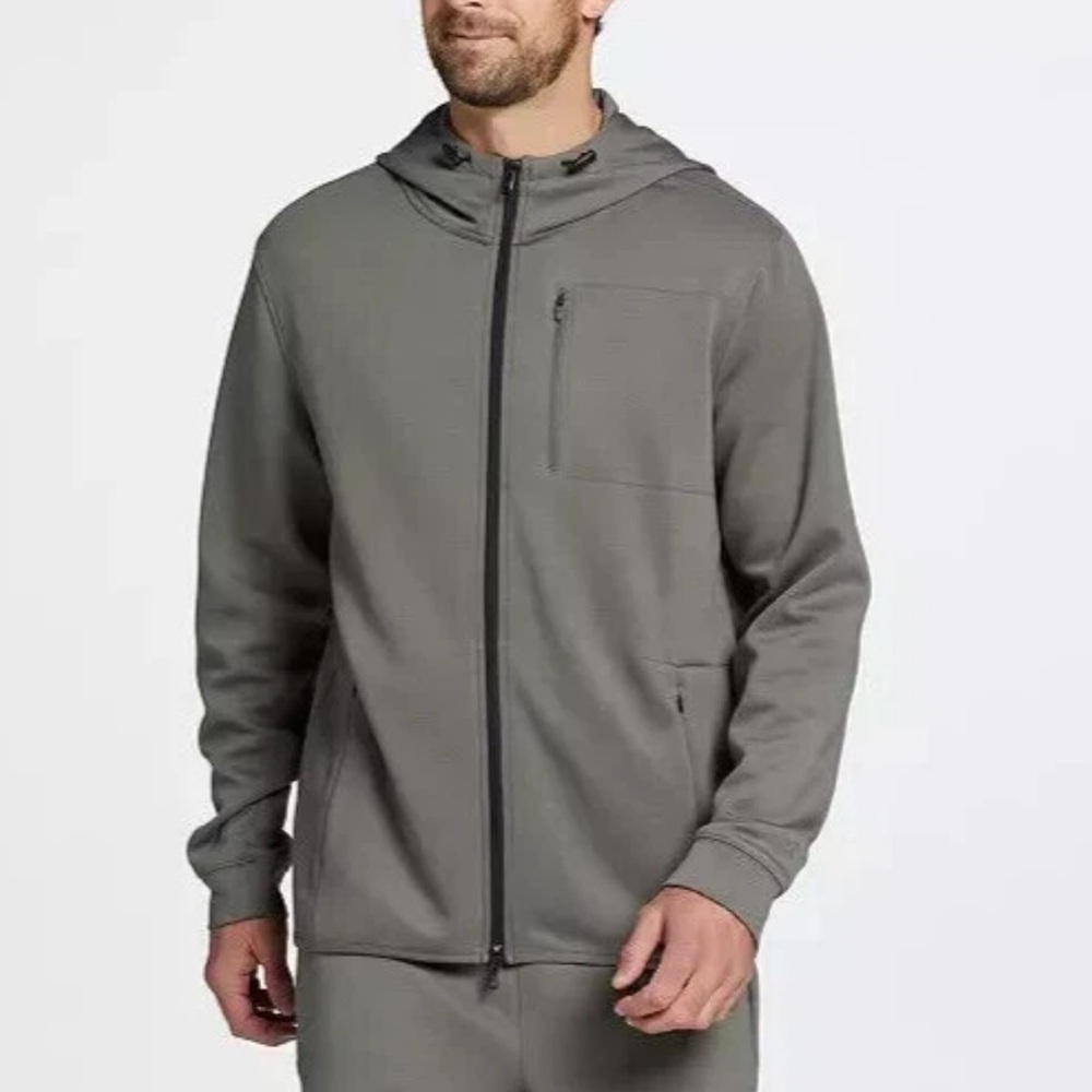 VRST Men's Pinnacle Fleece Full Zip Warm Sweatshirt Hoodie Early Green S